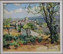 Beaujean, Claude (1921-1997) - "Paysage vers Montmeyan (Var)", Öl auf Leinwand, unten rechts signie