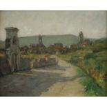 Pfau, Conrad (1885 Bad Wimpfen - München 1954, dt. Maler und Graphiker) - Idyllische Ortschaft im S
