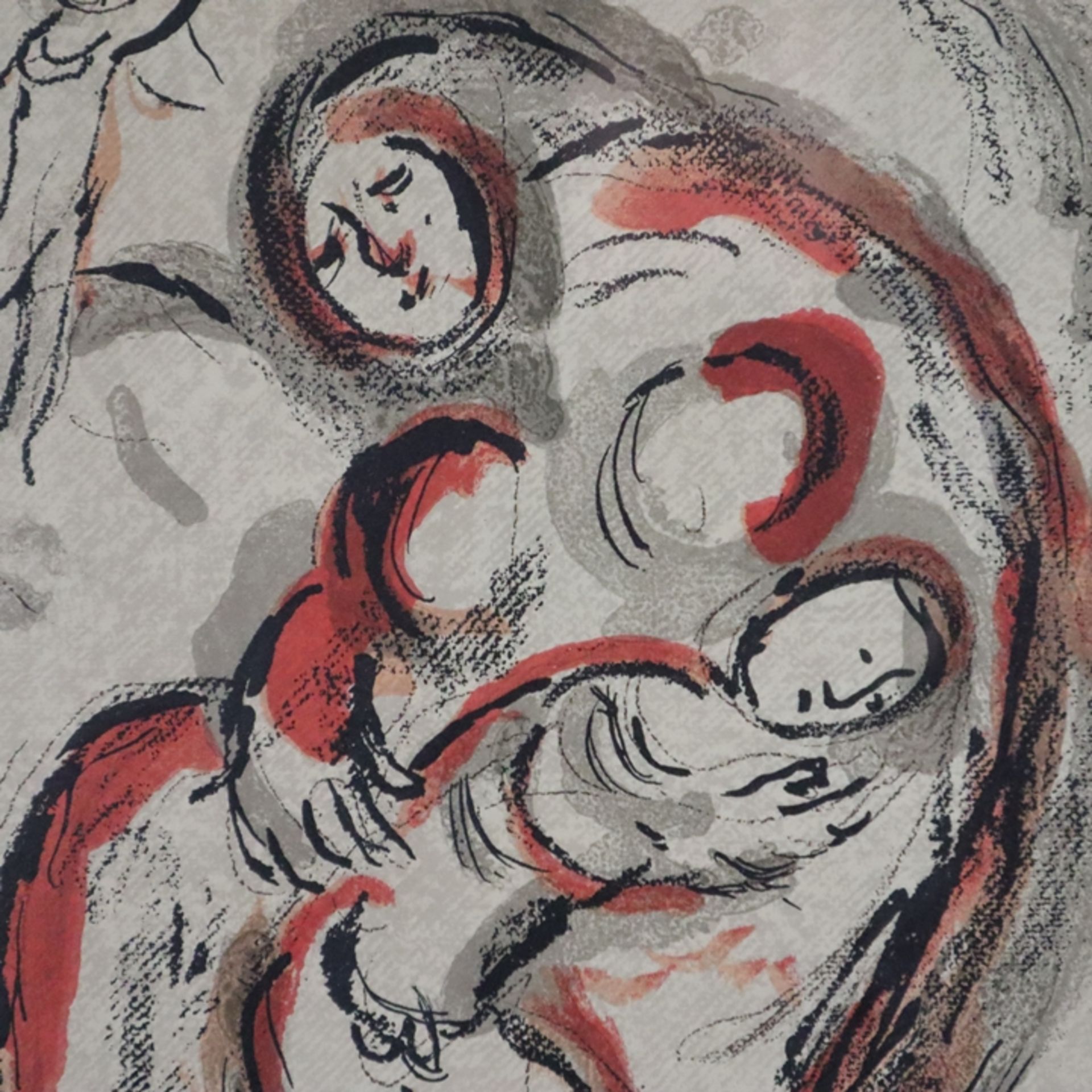 Chagall, Marc (1887 Witebsk - 1985 St. Paul de Vence) - "Hagar in der Wüste", Farblithografie, Blat - Bild 3 aus 4