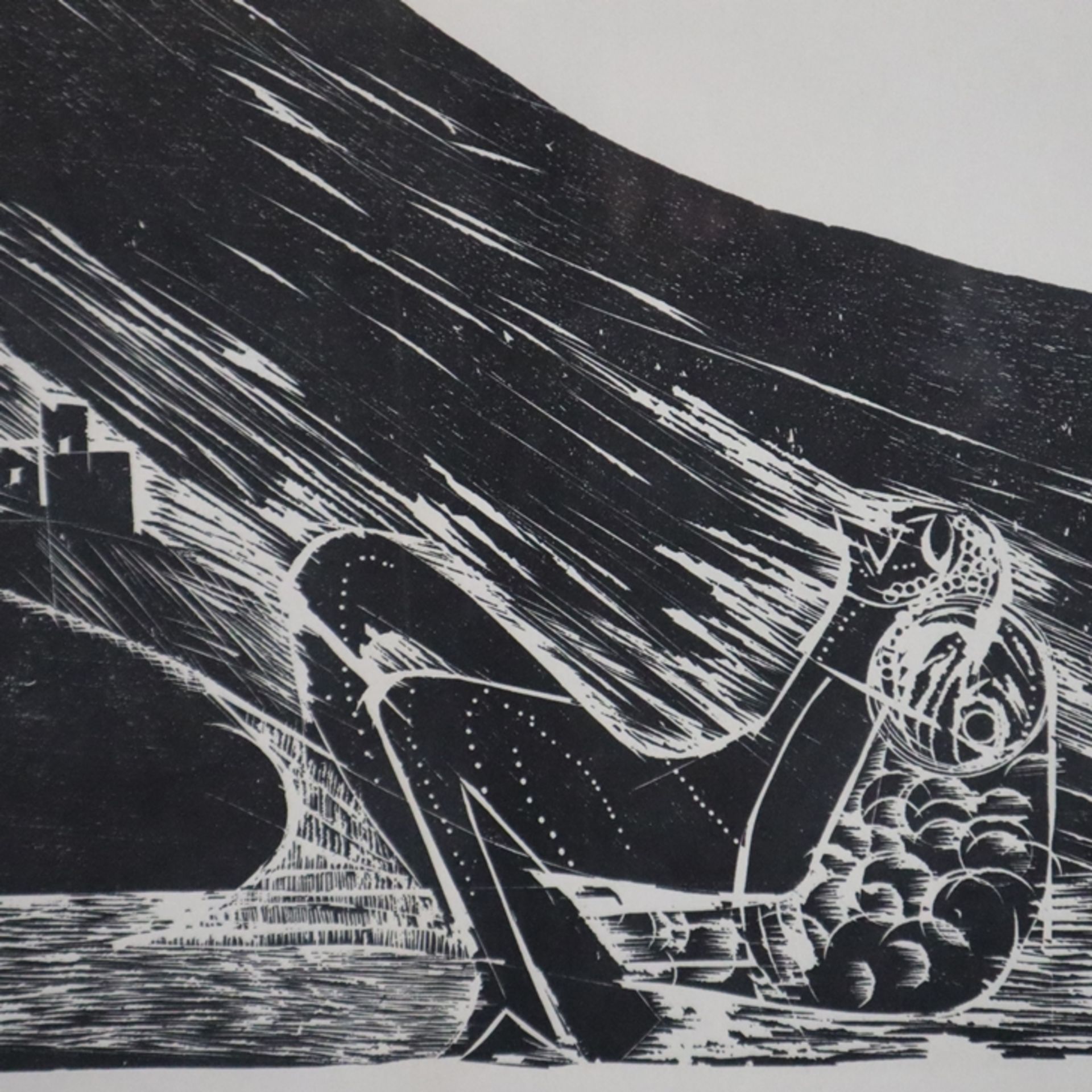 Grieshaber, Hap (Helmut Andreas Paul, 1909-1981) - zwei Holzschnitte aus dem Zyklus "Der Rhein", 19 - Image 5 of 6