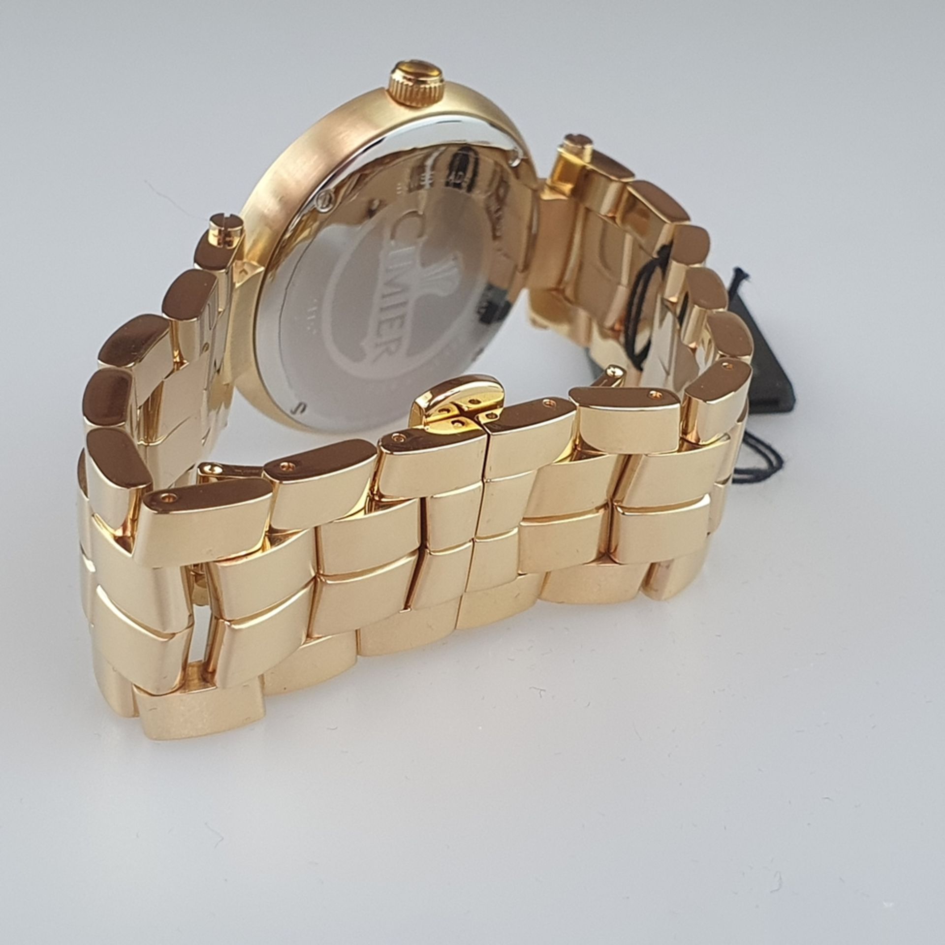 Armbanduhr CIMIER - Schweiz, Quarz-Uhrwerk: Ronda 6004.D, Edelstahl/PVD gelb, Saphirglas entspiegel - Bild 4 aus 4