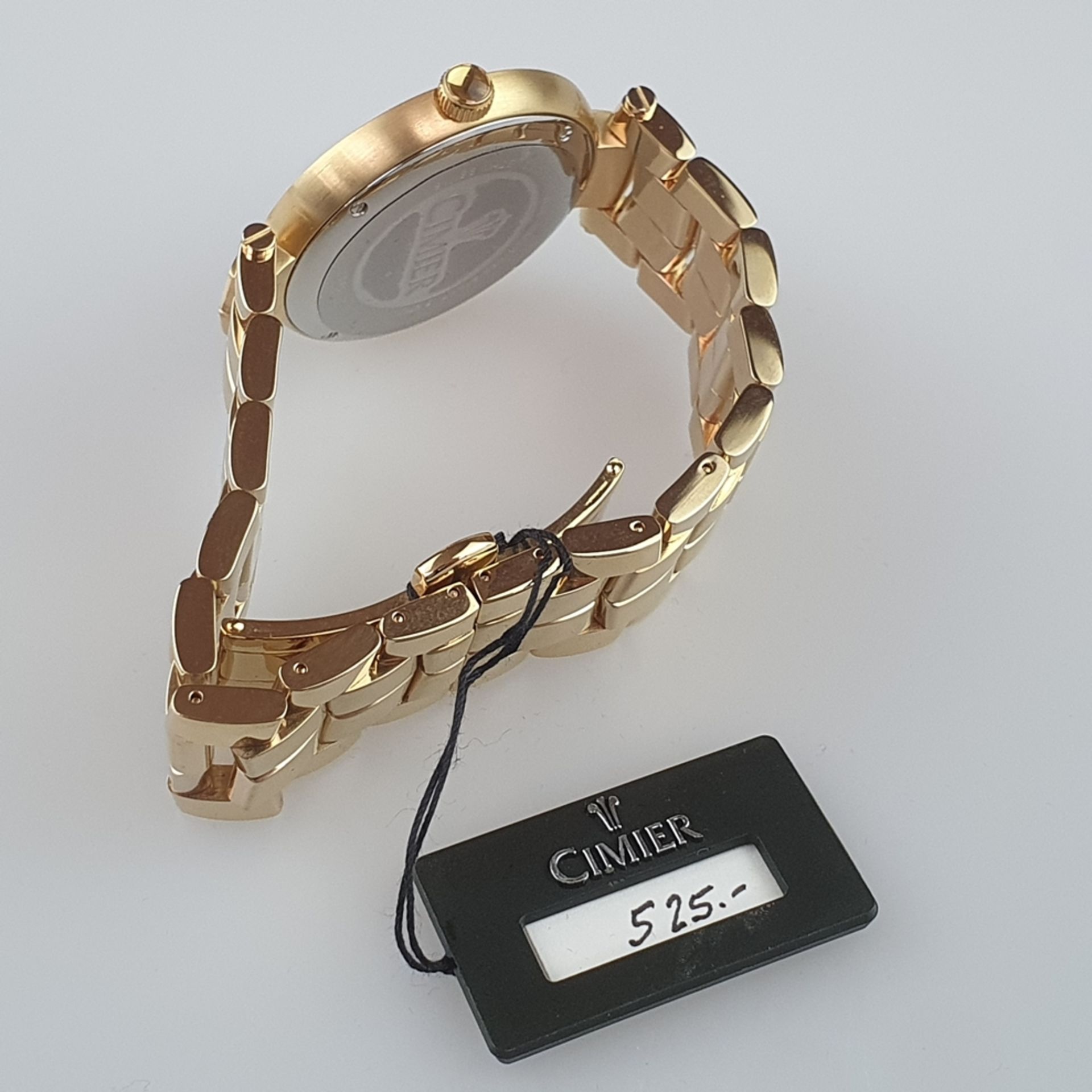 Armbanduhr CIMIER - Schweiz, Quarz-Uhrwerk: Ronda 6004.D, Edelstahl/PVD gelb, Saphirglas entspiegel - Bild 3 aus 6