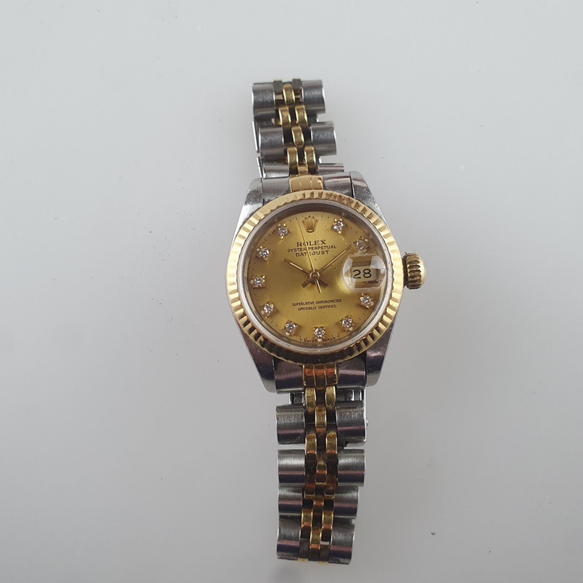 Damenarmbanduhr - Rolex Oyster Perpetual Datejust, Referenznummer 69173, Gehäuse in Edelstahl & Gol - Bild 2 aus 11