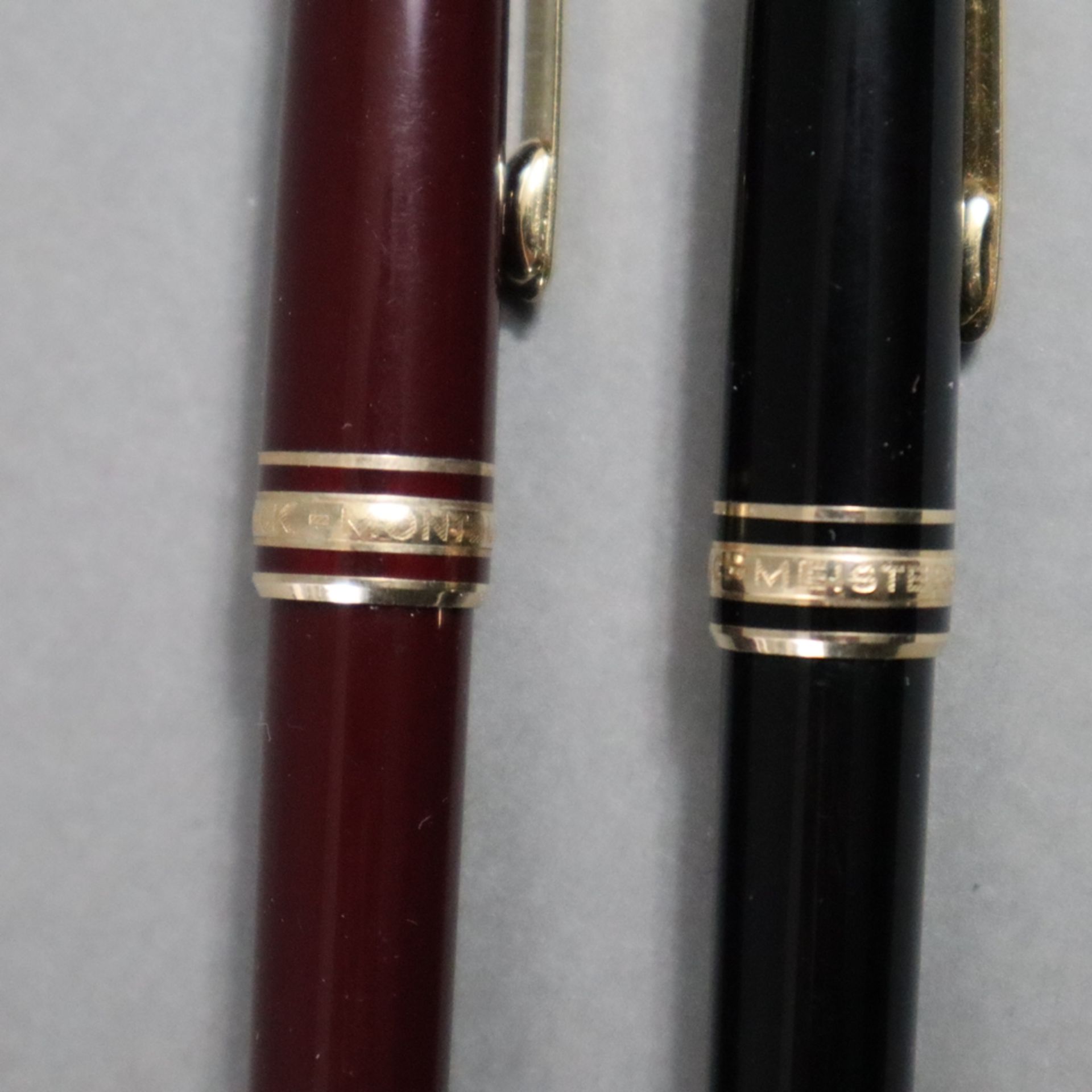 Schreibset - Montblanc, "Meisterstück Classique", 2-tlg.: 1x Rollerball, bordeauxroter Edelharz-Kor - Bild 3 aus 6