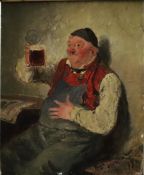 Kauffmann, Hugo Wilhelm (1844-1915) - Bauernwirt mit Bier, 1879, Öl auf Holz, unten rechts signiert