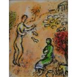 Chagall, Marc (1887-1985) - „Ulysse et Eumée / Odysseus und Eumäus“, Farblithografie aus Homère, L'