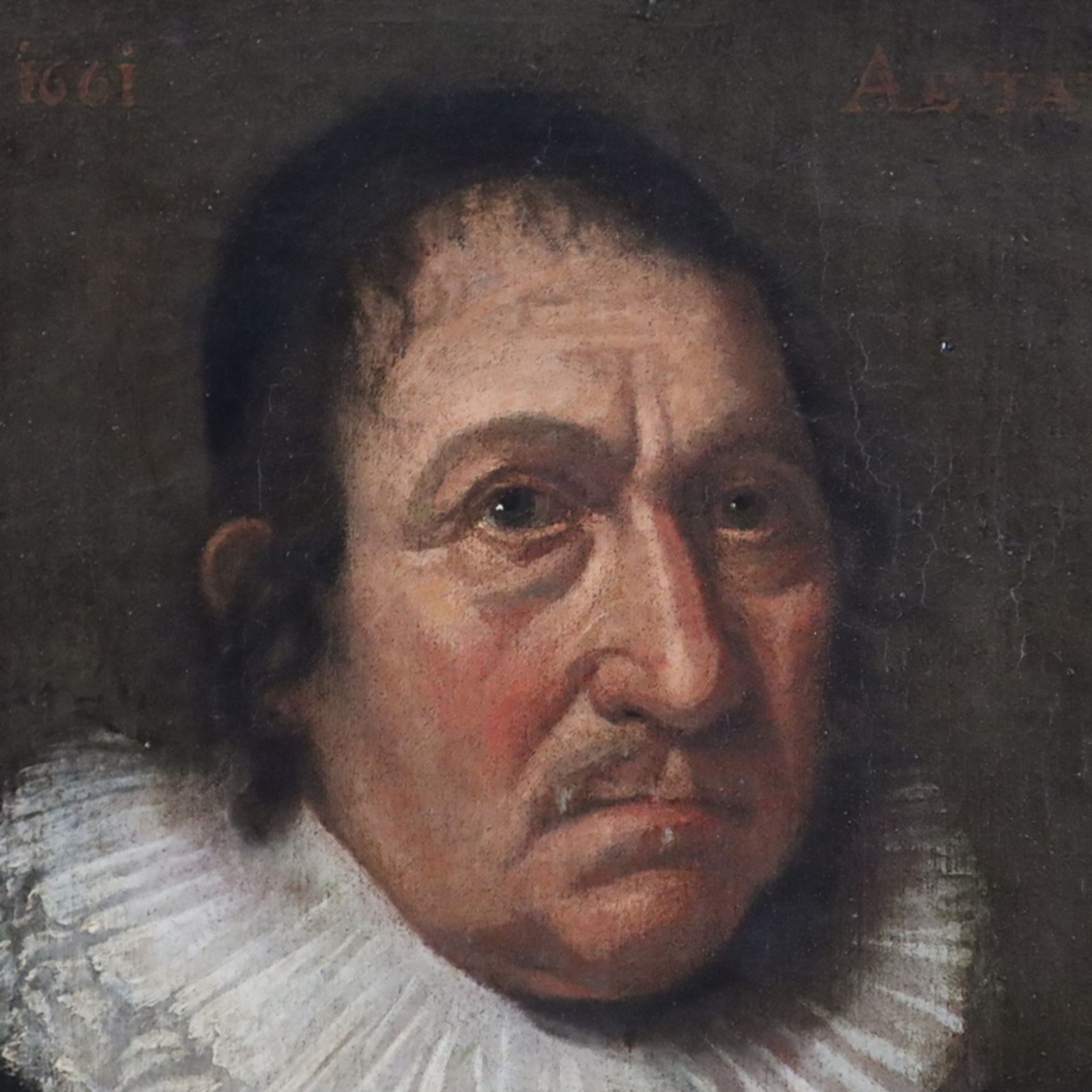 Niederländischer Portraitist des 17.Jhs -- Ausdrucksstarkes Bildnis eines niederländischen Geistlic - Image 4 of 9