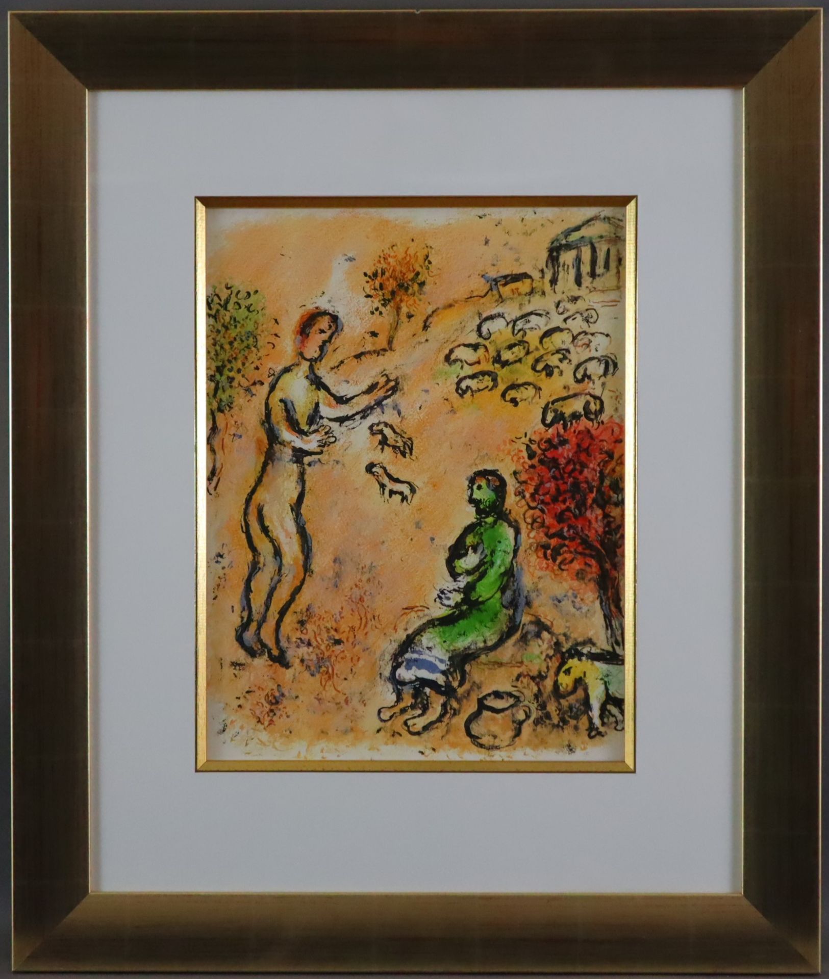 Chagall, Marc (1887-1985) - „Ulysse et Eumée / Odysseus und Eumäus“, Farblithografie aus Homère, L' - Bild 2 aus 6