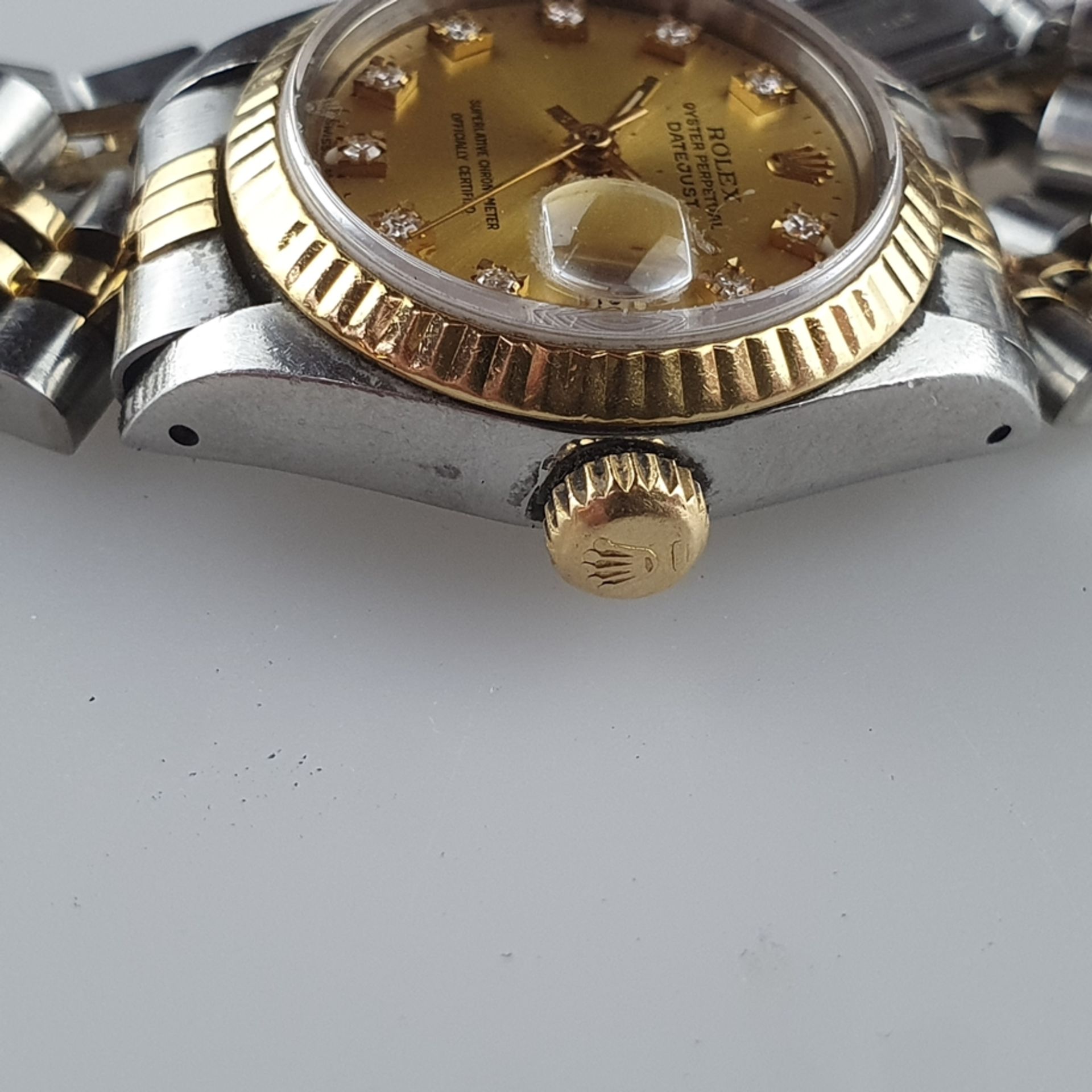 Damenarmbanduhr - Rolex Oyster Perpetual Datejust, Referenznummer 69173, Gehäuse in Edelstahl & Gol - Bild 3 aus 11