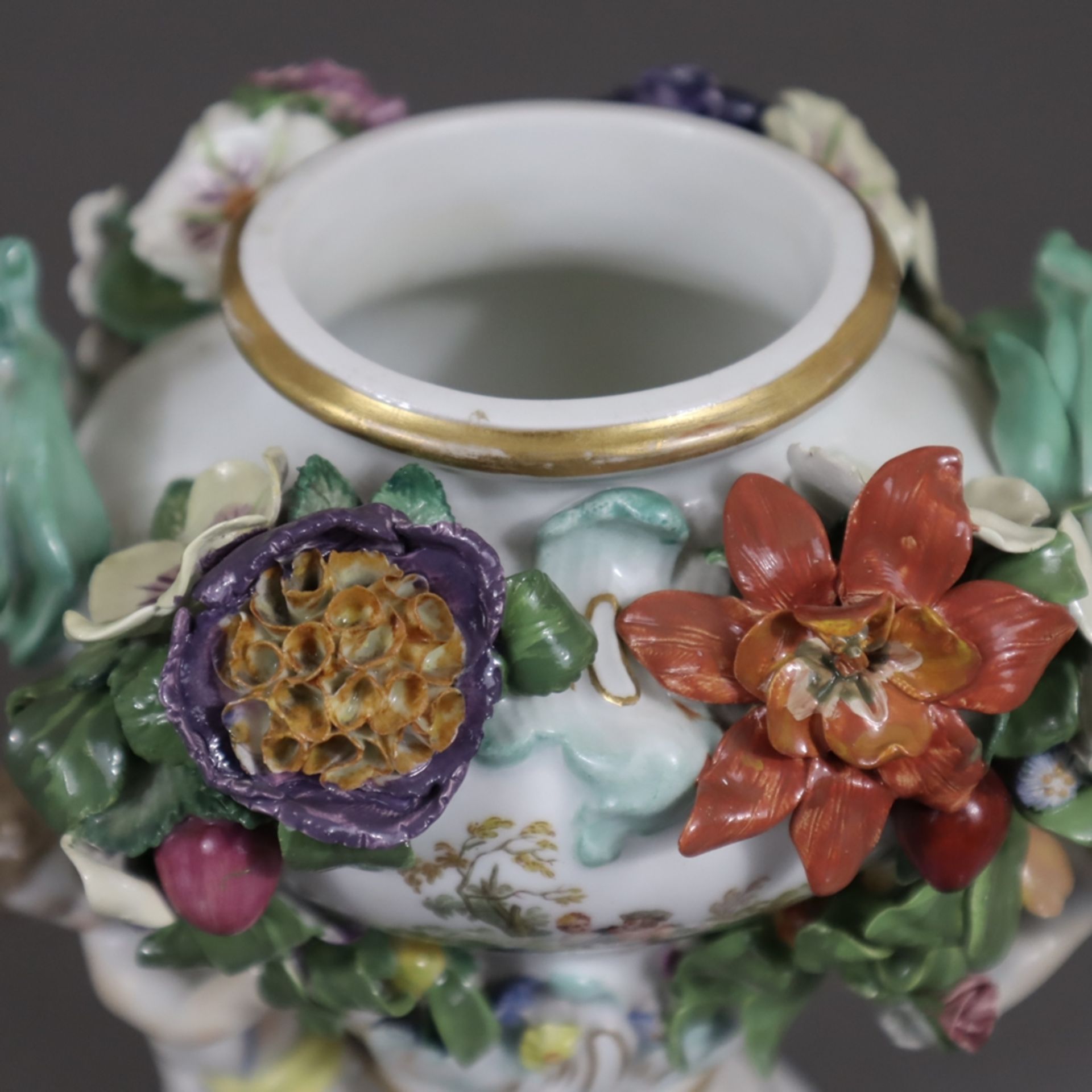 Potpourri-Vase mit Amoretten- Meissen, Knaufzeit, Entw.: J.J.Kändler (um 1760), unterglasurblaue Kn - Bild 5 aus 21