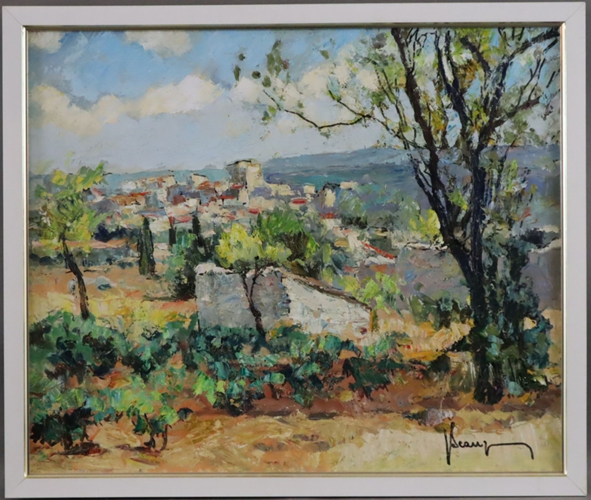 Beaujean, Claude (1921-1997) - "Paysage vers Montmeyan (Var)", Öl auf Leinwand, unten rechts signie