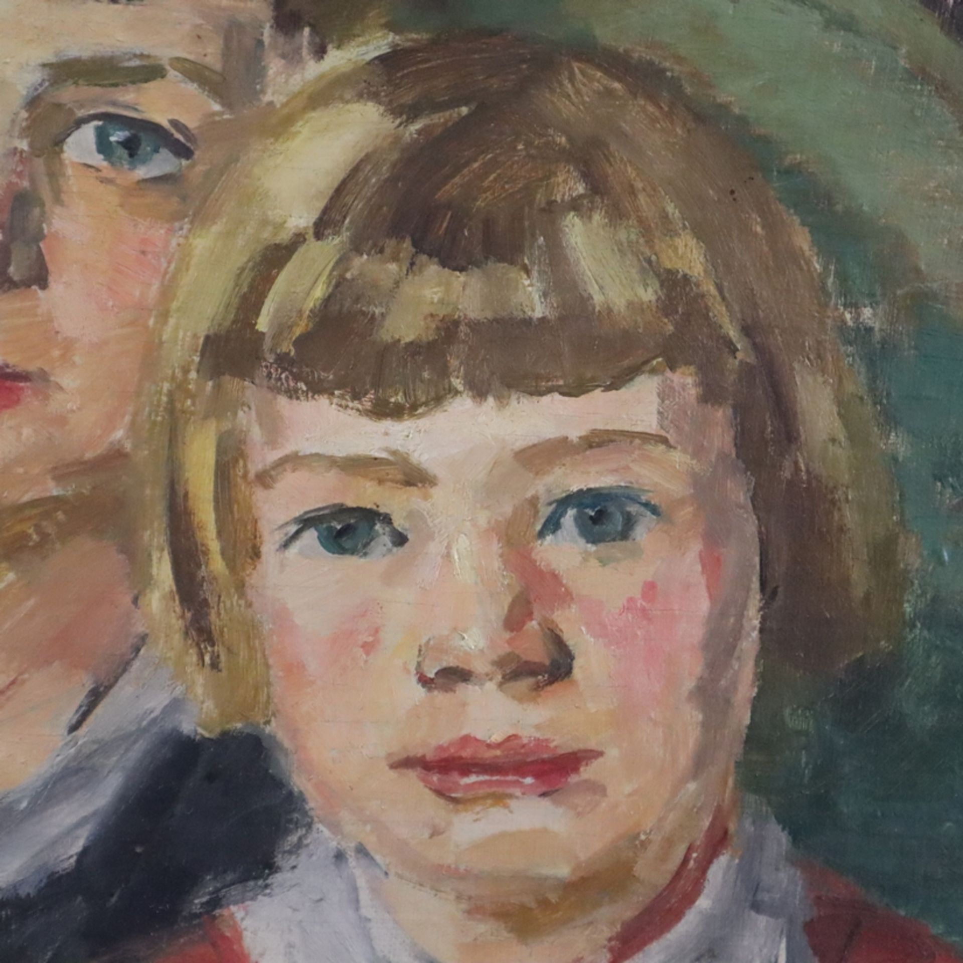 Lippmann, Karl Friedrich (1883 -Offenbach- 1957) - Gruppenportrait von vier Kindern, 1927, Öl auf L - Image 6 of 9