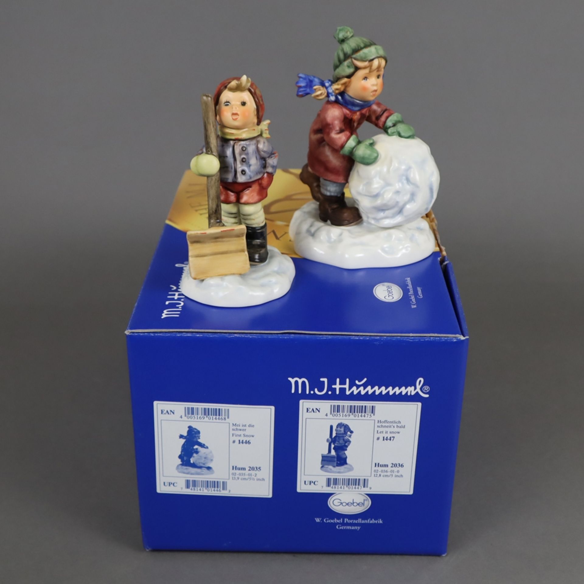 Sammlerset "Winterzauber" mit Steiff-Schneemann - Goebel/Steiff, 1999, Erste Ausgabe, zwei Hummel-F - Image 12 of 12