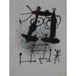 Miró, Joan (1893 Barcelona - 1983 Palma de Mallorca) - Ohne Titel, Offsetlithografie, rasterloser D