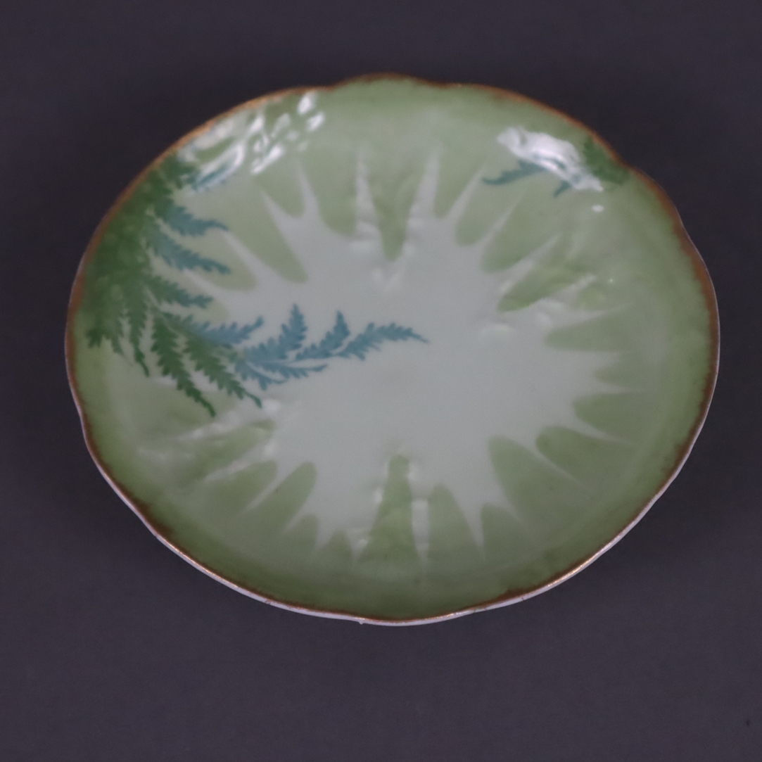 Paar Mokkatassen mit Untertassen - Rosenthal, Selb 1898-1906, Form "Sanssouci", Seerosendekor auf z - Image 6 of 7