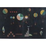 Kandinsky, Wassily (1866 Moskau - 1944 Neuilly-sur-Seine) - "Plat profond", Farblithographie aus "D