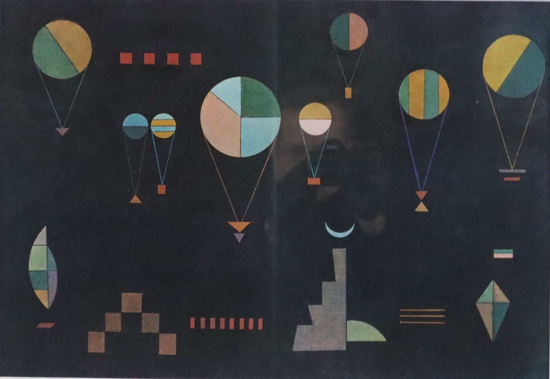 Kandinsky, Wassily (1866 Moskau - 1944 Neuilly-sur-Seine) - "Plat profond", Farblithographie aus "D