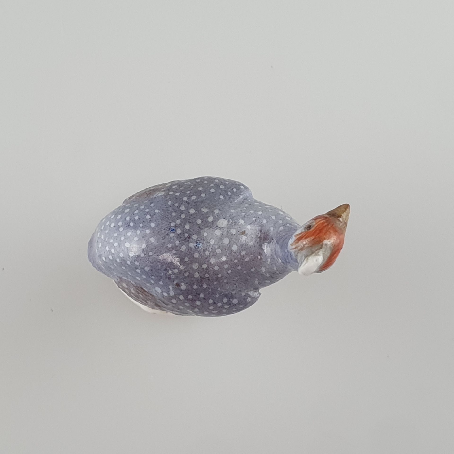 Miniaturfigur Perlhuhn - Meissen, Porzellan, auf rundem Sockel, naturalistisch modelliert und staff - Bild 6 aus 7