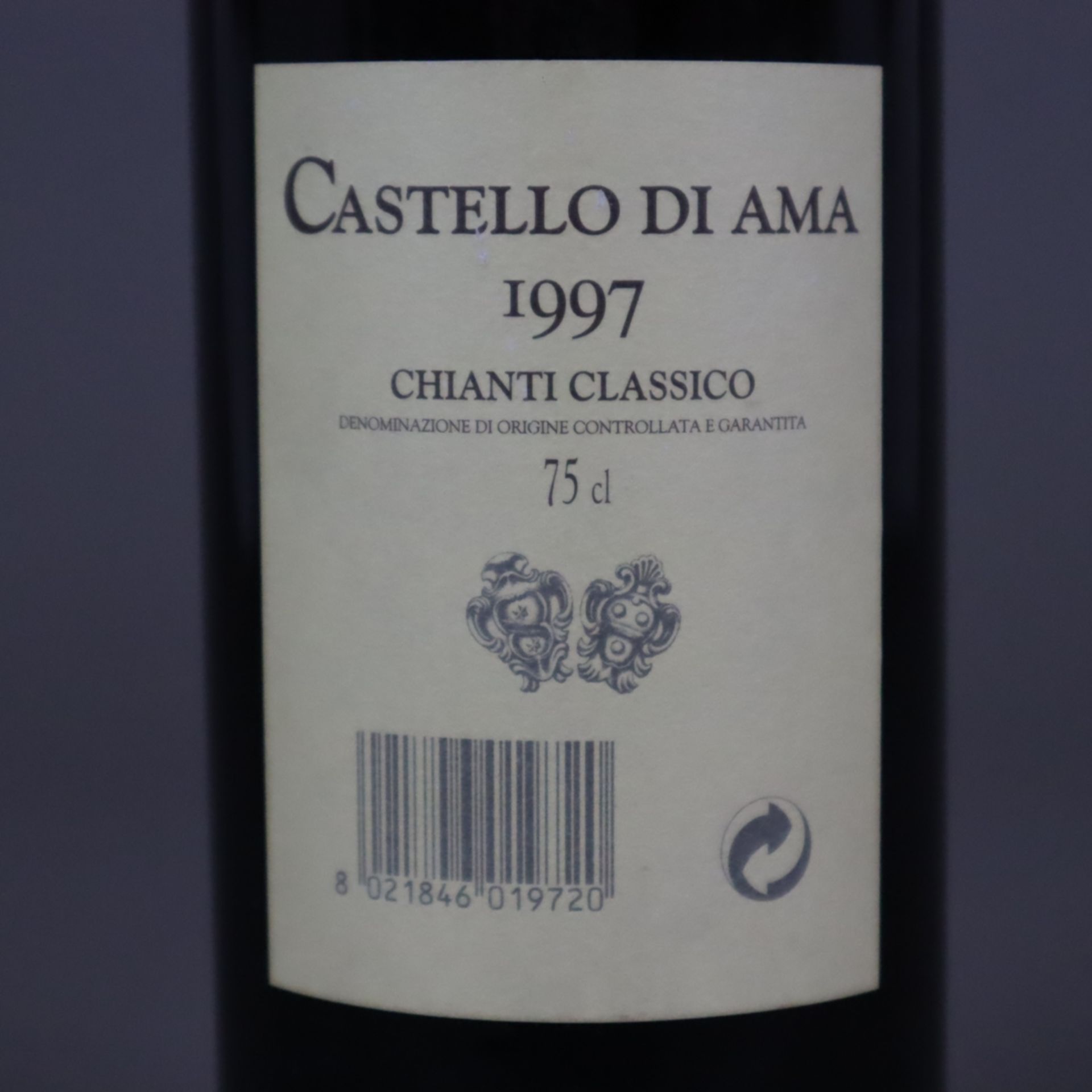 Weinkonvolut - 6 Flaschen, Castello Di Ama, Chianti Classico, Jahrgang 1997, 0,7 Liter, Etiketten t - Image 4 of 4