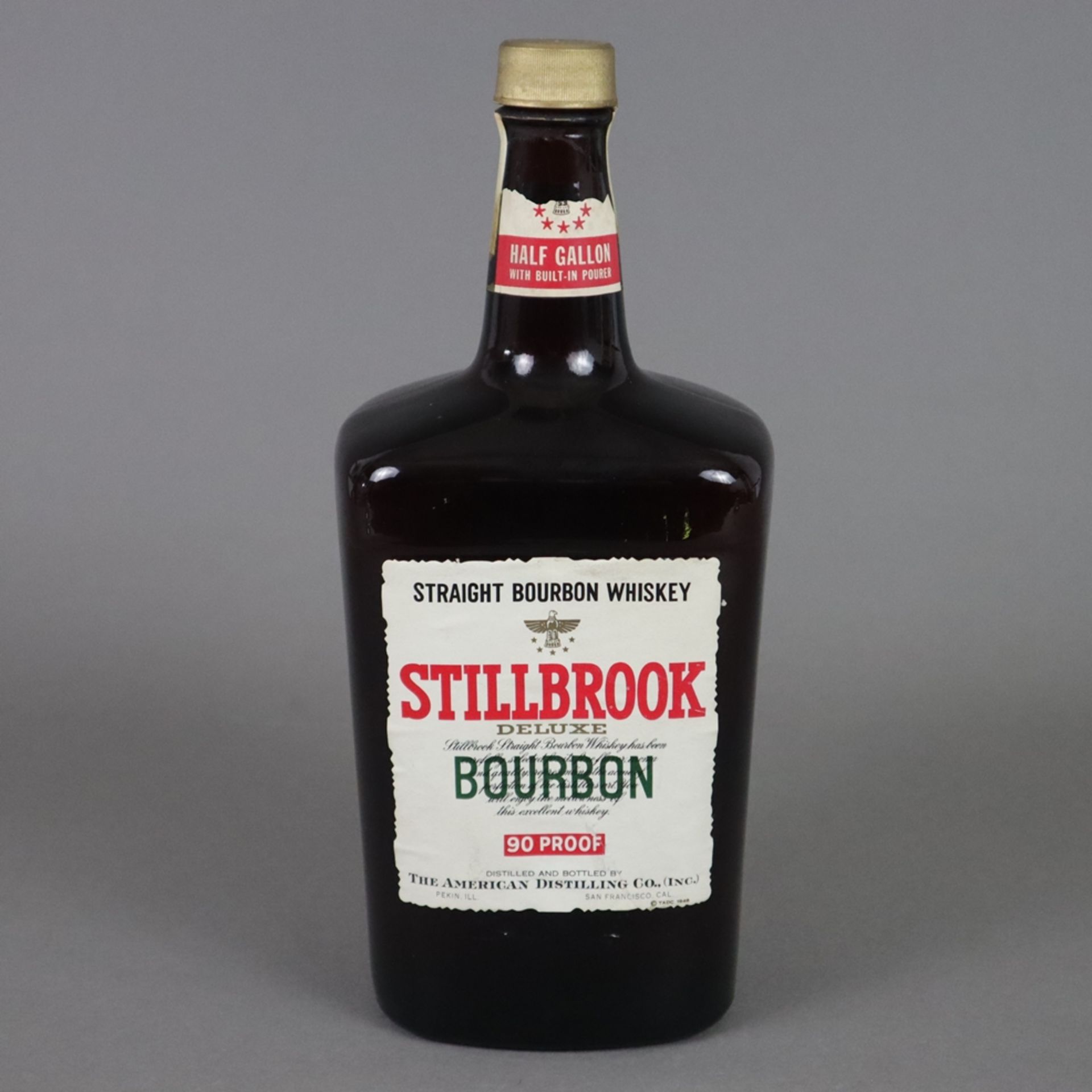 Whiskey - Stillbrook - Straight Bourbon Whiskey Deluxe 90 Proof, Half-Gallon (1,89 l), 45%, Siegel