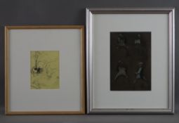 Zwei Grafiken Degas/Matisse - 1x "Etude de Quatre Jockeys de dos", Heliogravure nach einem Entwurf 