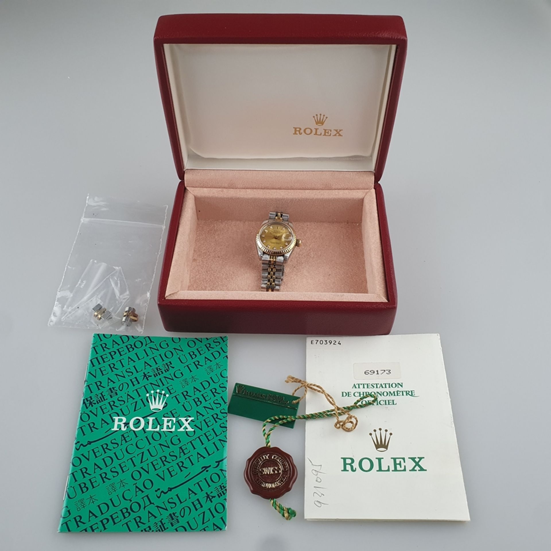 Damenarmbanduhr - Rolex Oyster Perpetual Datejust, Referenznummer 69173, Gehäuse in Edelstahl & Gol - Bild 7 aus 11