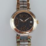 Armbanduhr CIMIER - Schweiz, Quarz-Uhrwerk: Ronda 6004.D, bicolor: Edelstahl/PVD gelb, Saphirglas e