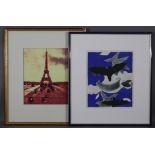 Zwei Farblithografien Braque/Bury - 1x Braque, Georges (1882 Argenteuil - 1963 Paris), Ohne Titel,