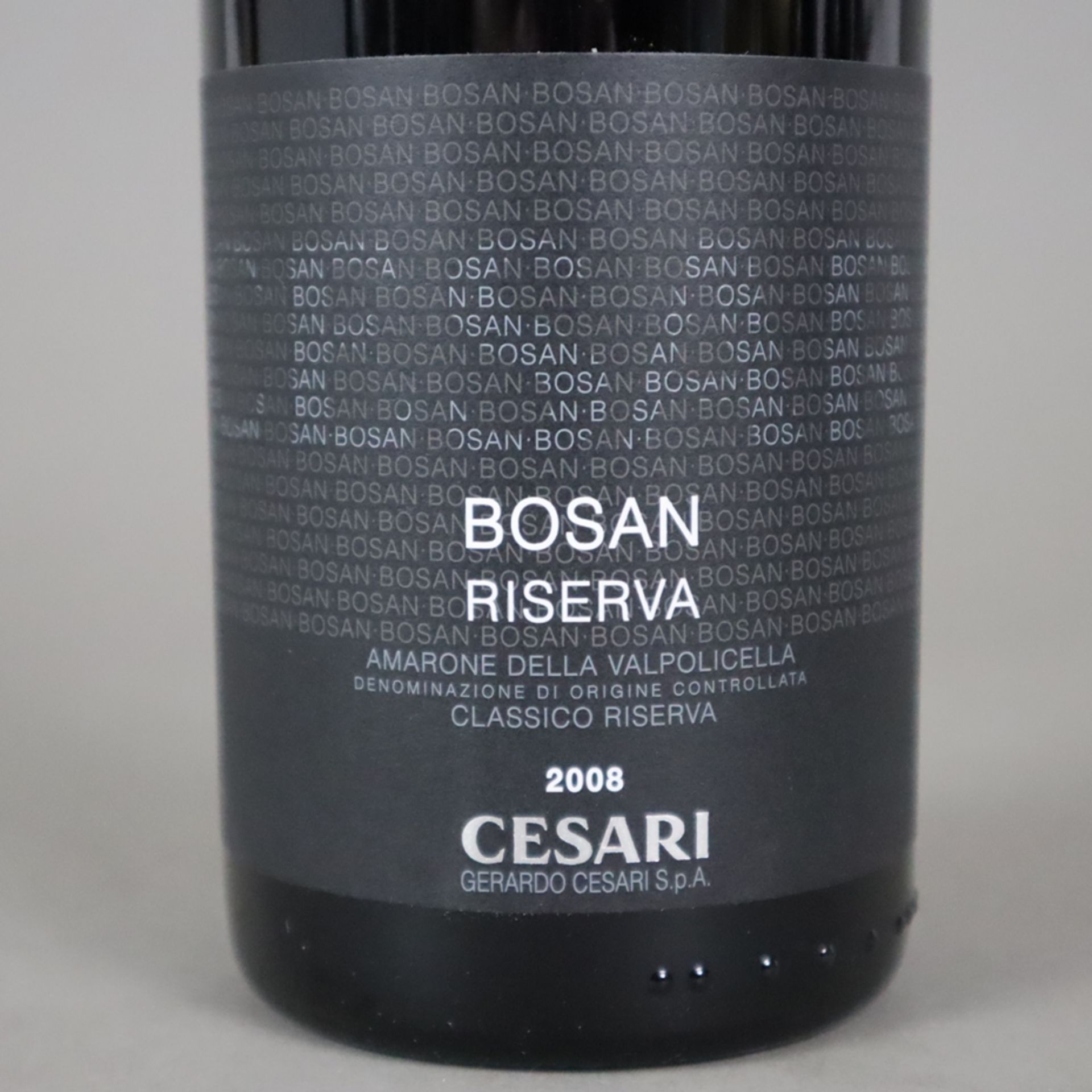 Weinkonvolut - 3 Flaschen, Cesari Amarone Bosan Riserva, Classico Riserva, Jahrgang 2008, 0,7 Liter - Image 3 of 4