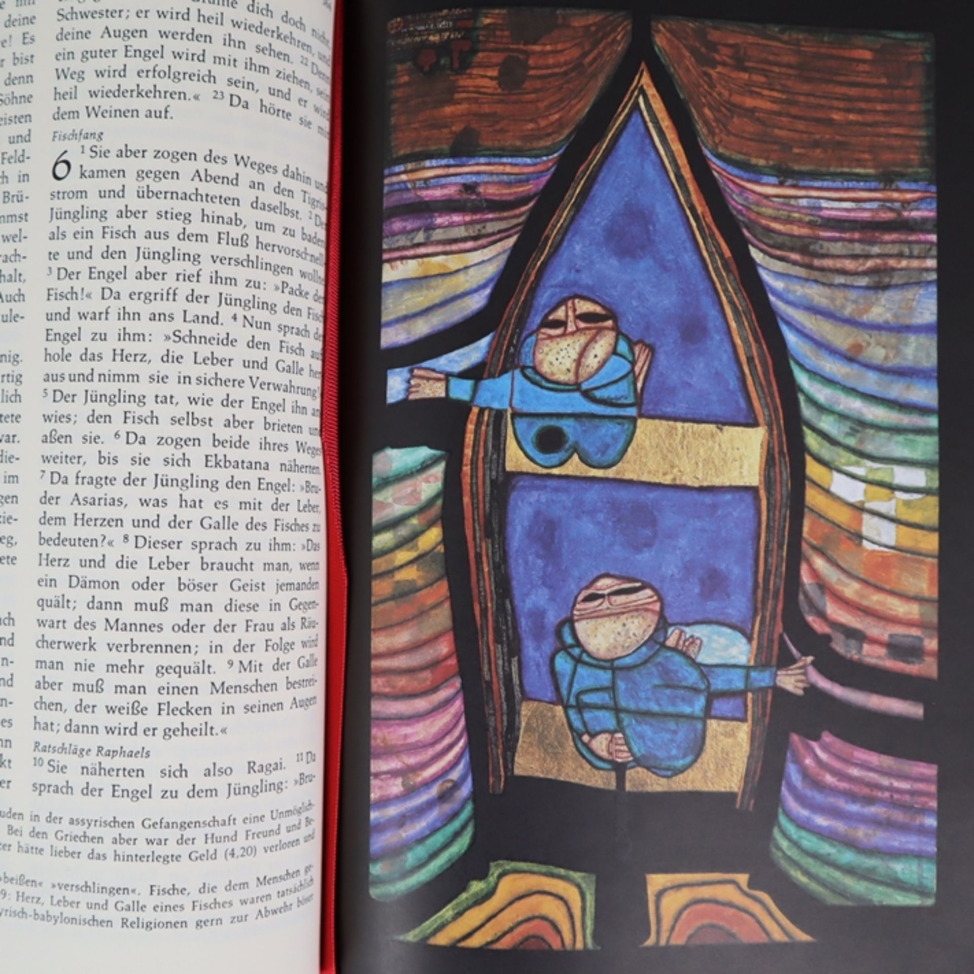 Hundertwasser, Friedensreich (1928 Wien - 2000) - Die Bibel - Die heilige Schrift des Alten und Neu - Bild 7 aus 9