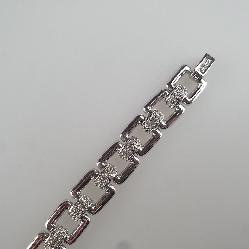 Vintage-Armband - Henkel & Grosse (Pforzheim), silberfarbenes Metall, Band aus mit Stegen verbunden - Image 3 of 5