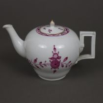 Kleine Teekanne - Meissen, Marcolini-Zeit (1774-1813), Porzellan, kugeliger, nach unten zulaufender