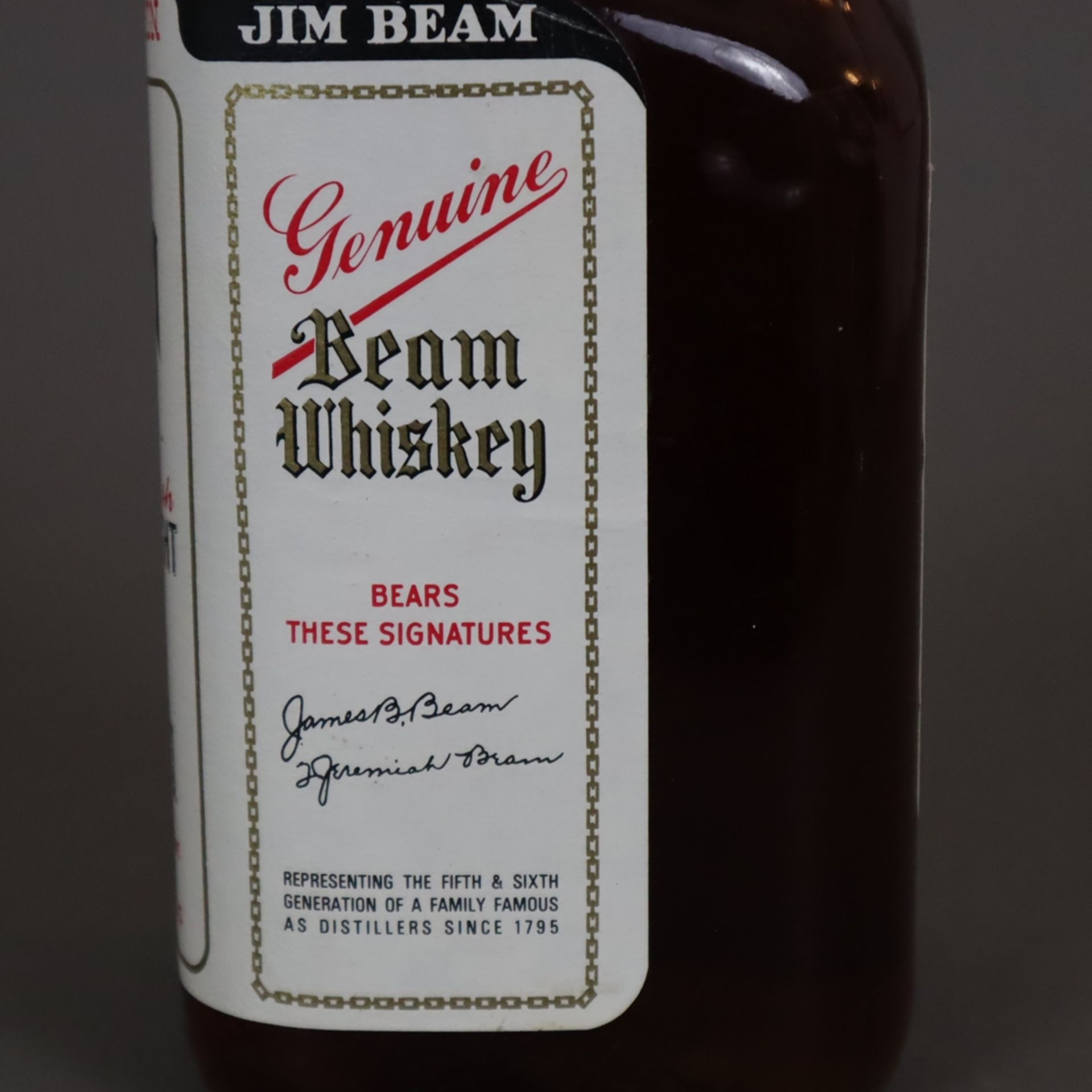 Whiskey - Jim Beam 1,75 Liter Bourbon Whiskey in Henkelflasche, distilled in Kentucky - Image 5 of 7