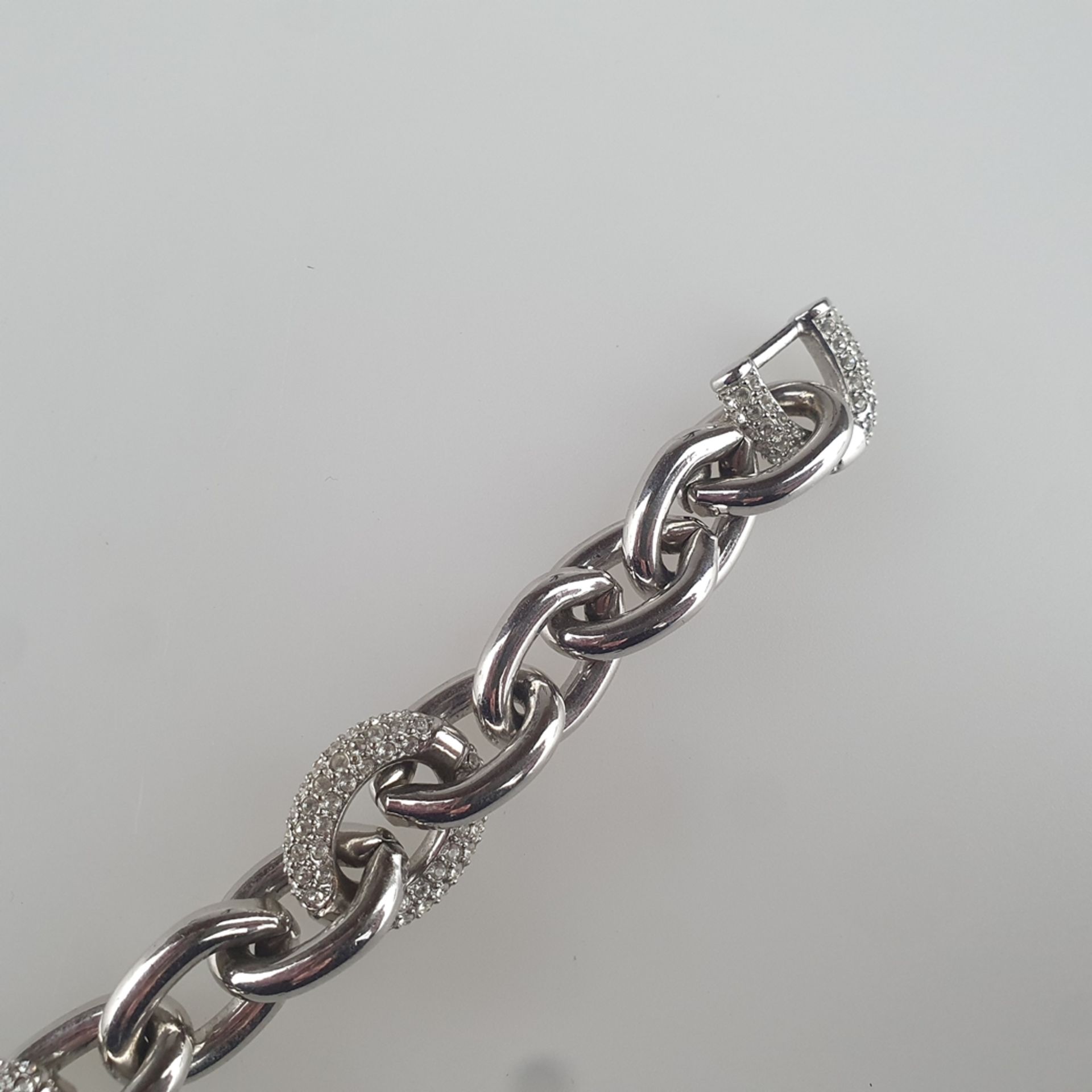 Vintage-Armband - Henkel & Grosse (Pforzheim), silberfarbenes Metall, schwere miteinander verbunden - Image 3 of 4