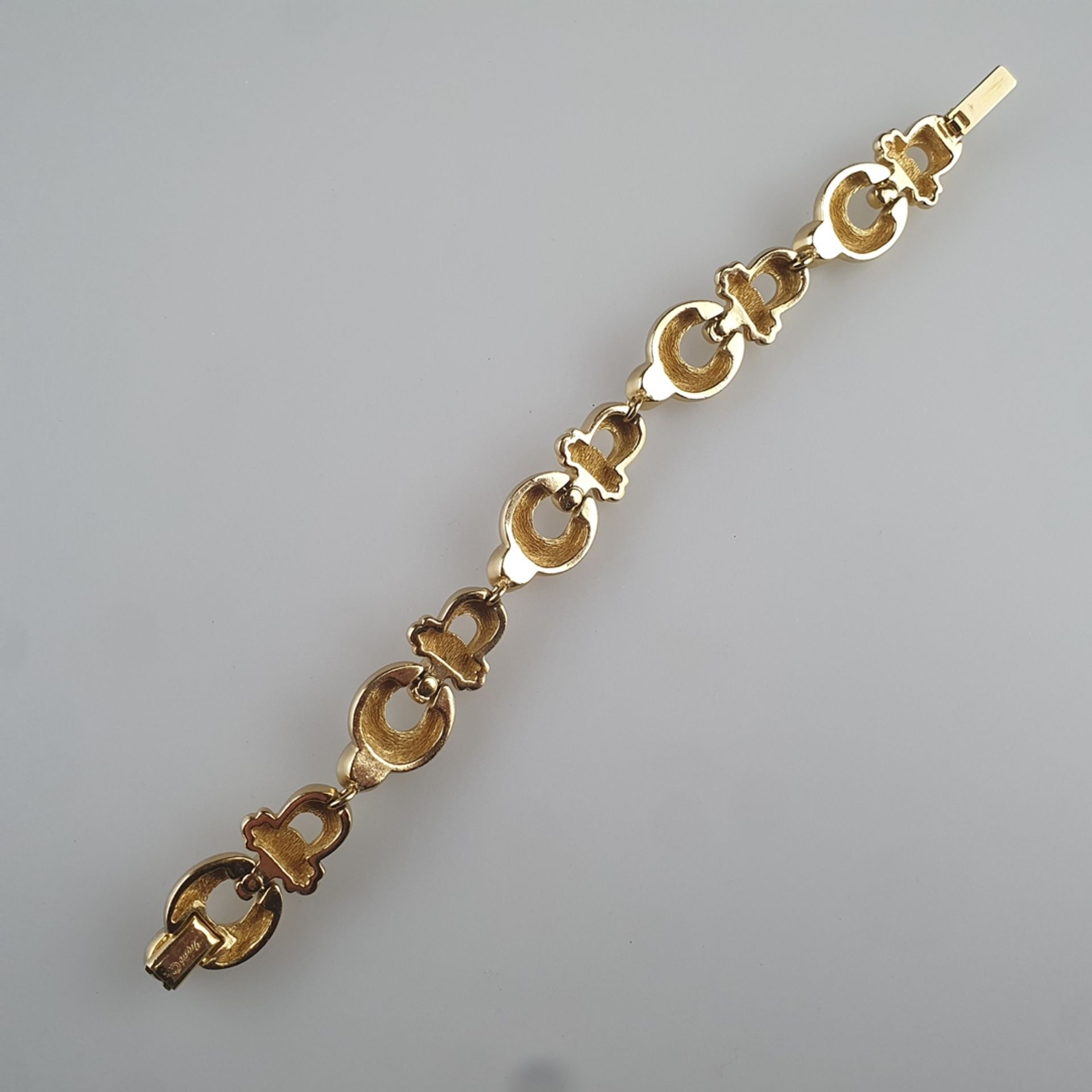 Vintage-Armband - Henkel & Grosse (Pforzheim), vergoldetes Metall, Band aus massiven verbundenen Or - Image 4 of 5