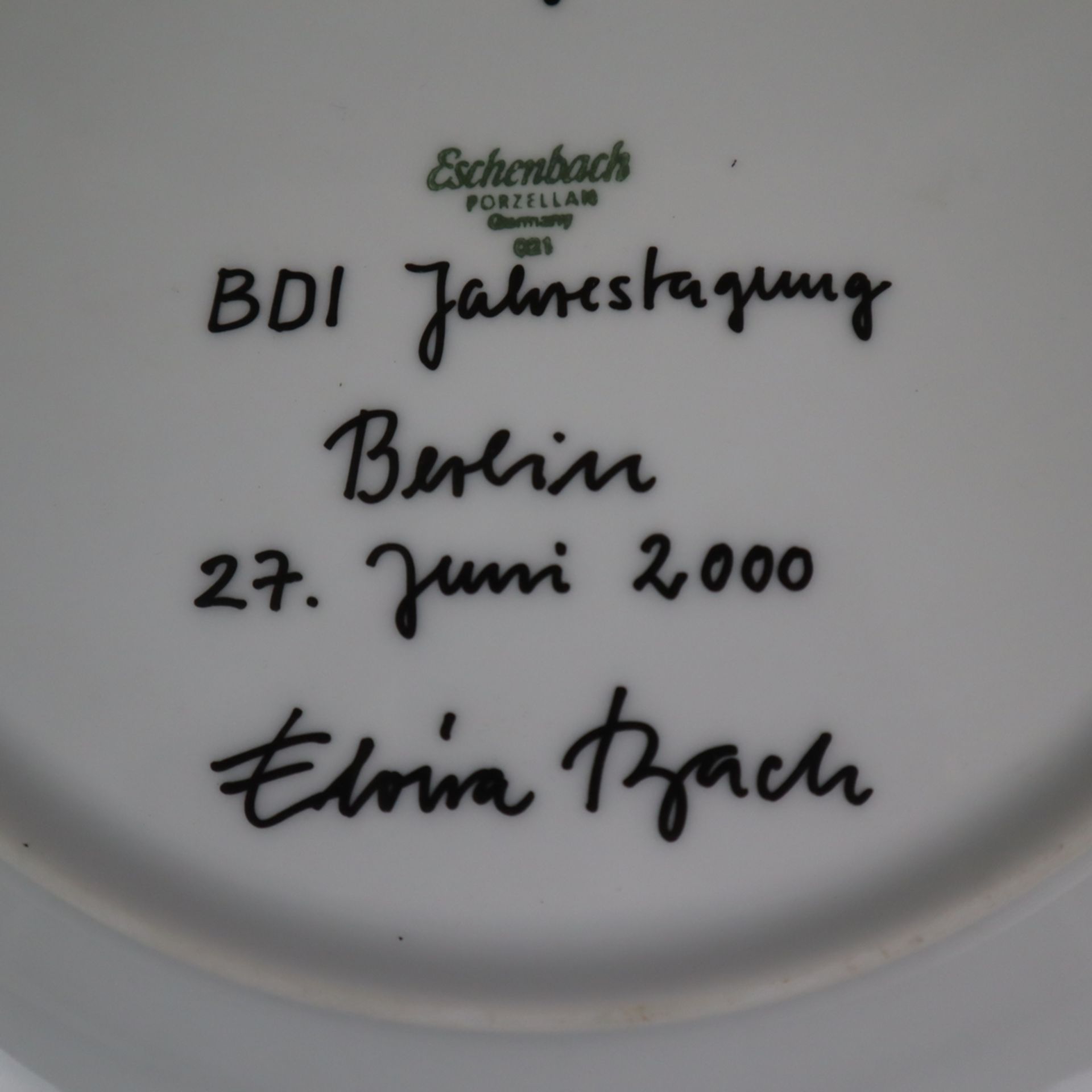 Bach, Elvira (*1951 Neuenhain/Taunus) - Künstlerteller "Metropolis", 2000, Eschenbach Porzellan, po - Bild 7 aus 8