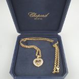 "Chopard Icons Heart"-Halskette mit Anhänger - Gelbgold 750/000, Anhänger und Kette gestempelt und