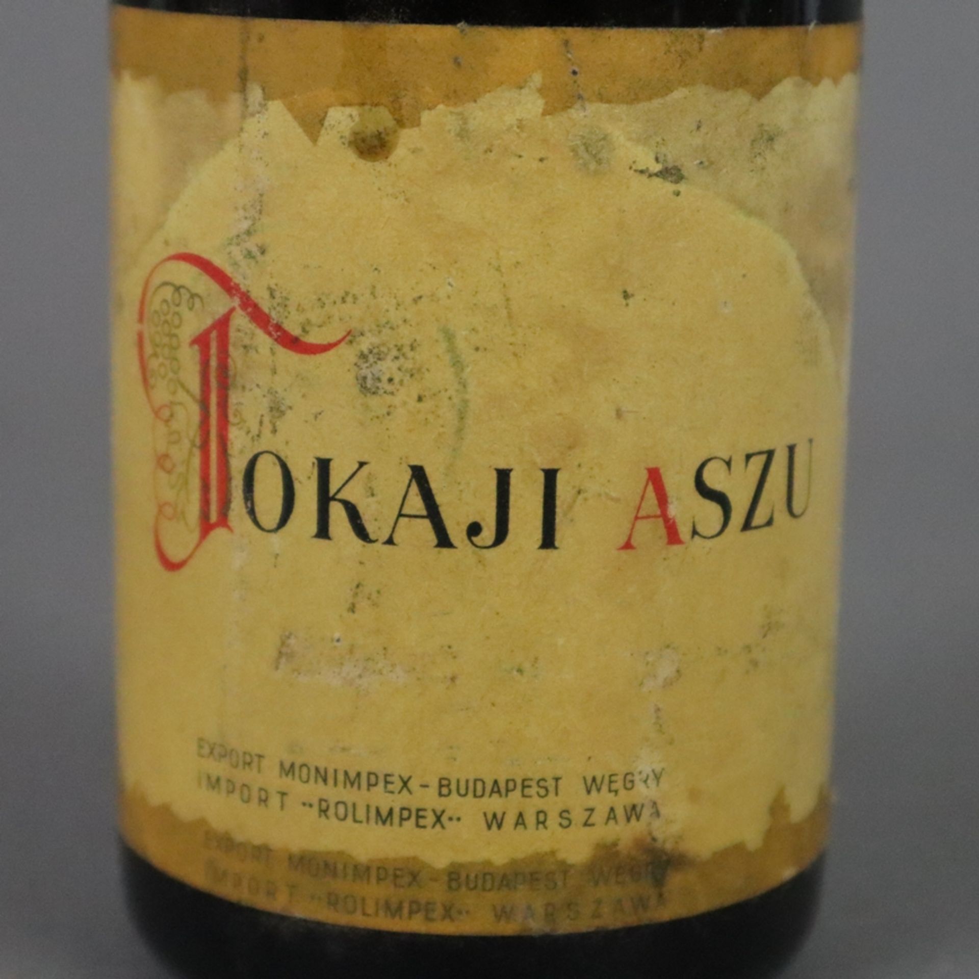 Wein - Tokaji Aszú 3 Puttonyos 1957, Export Monimpex, Ungarn, 0,5 l, original versiegelt, Etikett m - Image 4 of 5