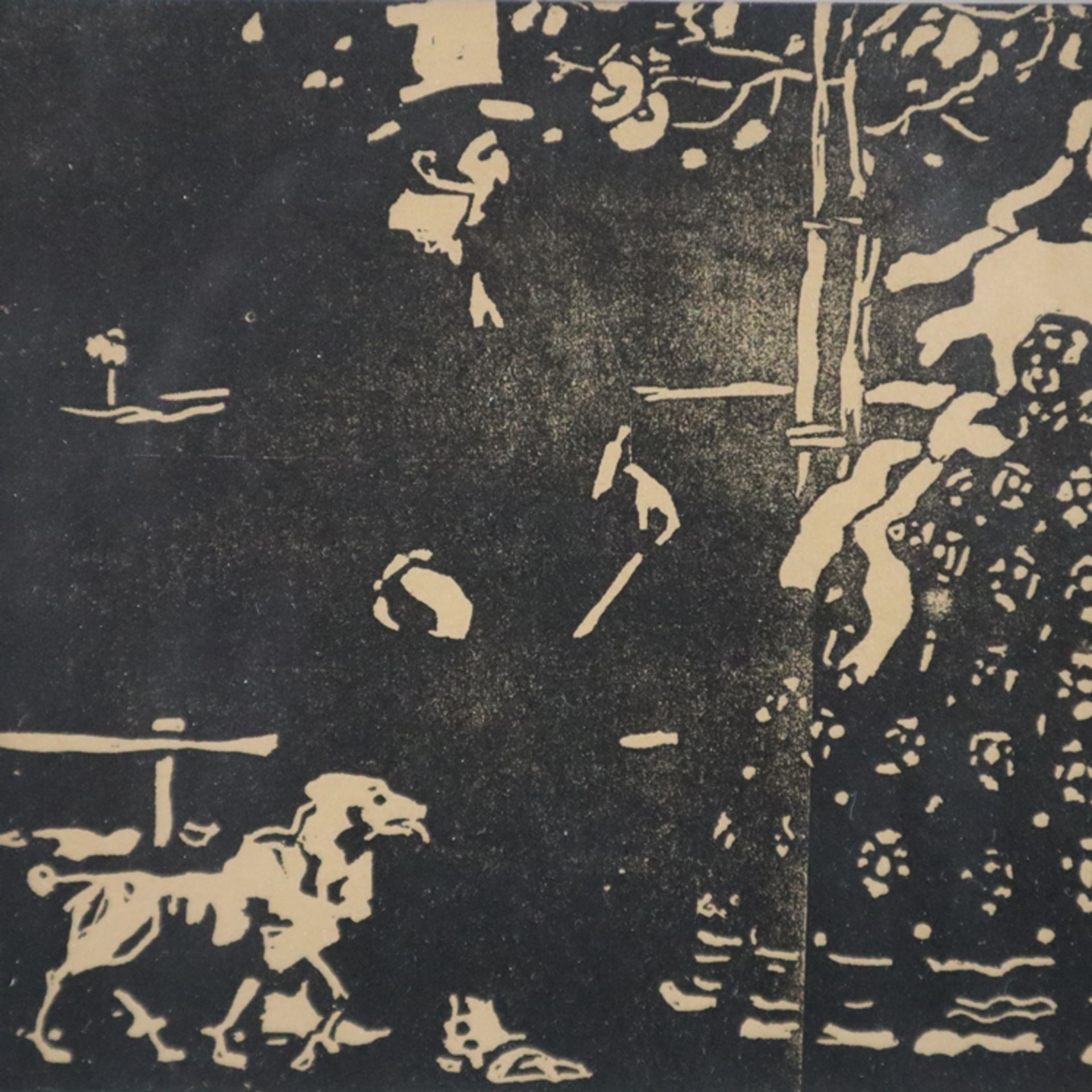 Kandinsky, Wassily (1866 Moskau - 1944 Neuilly-sur-Seine) - "Promenade", Holzschnitt aus "Les Tenda - Image 4 of 4