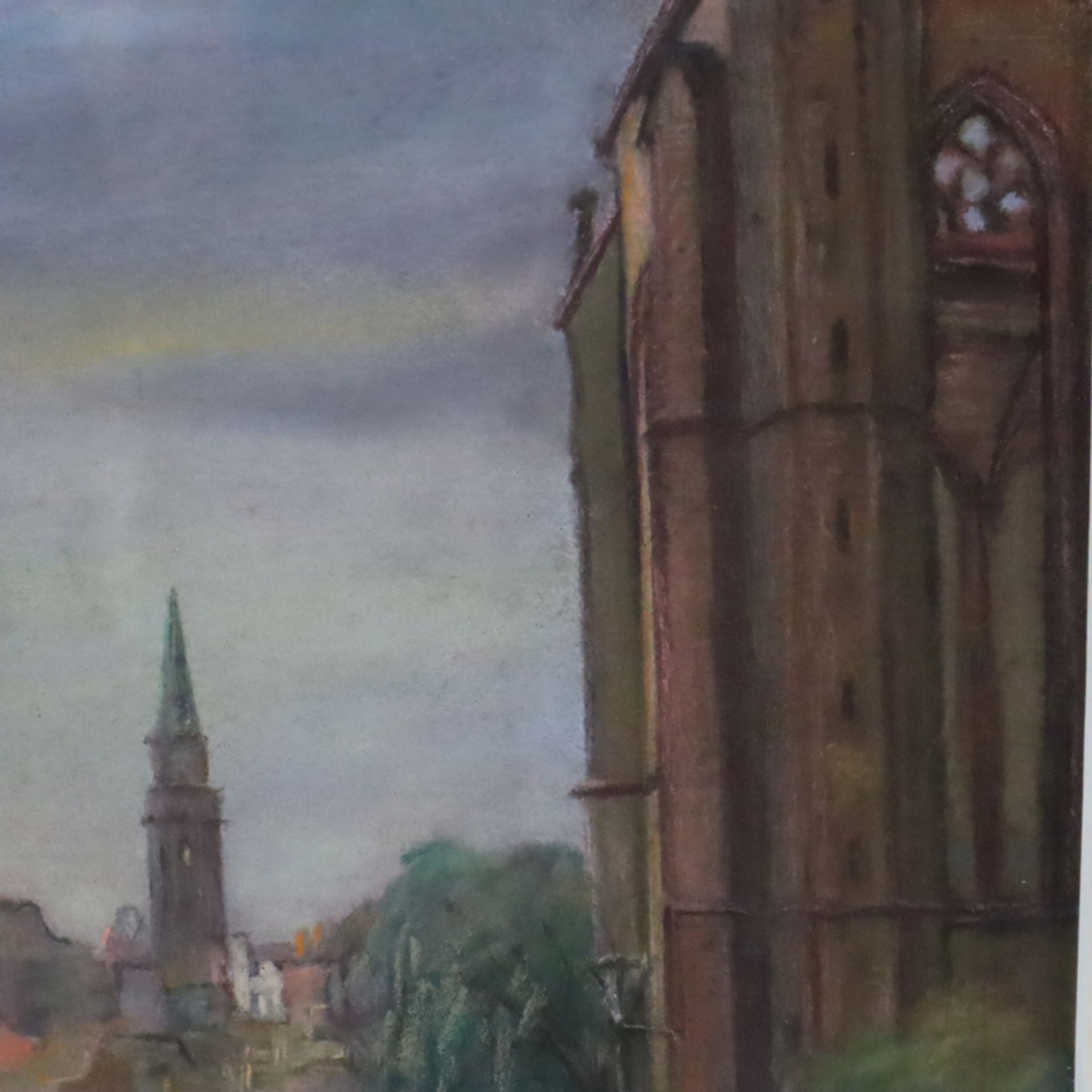 Raab, Wilhelm (1907 - 1989) - „Altstadt Ffm“, Pastellkreide, unten signiert, datiert 1945 und veror - Image 4 of 8