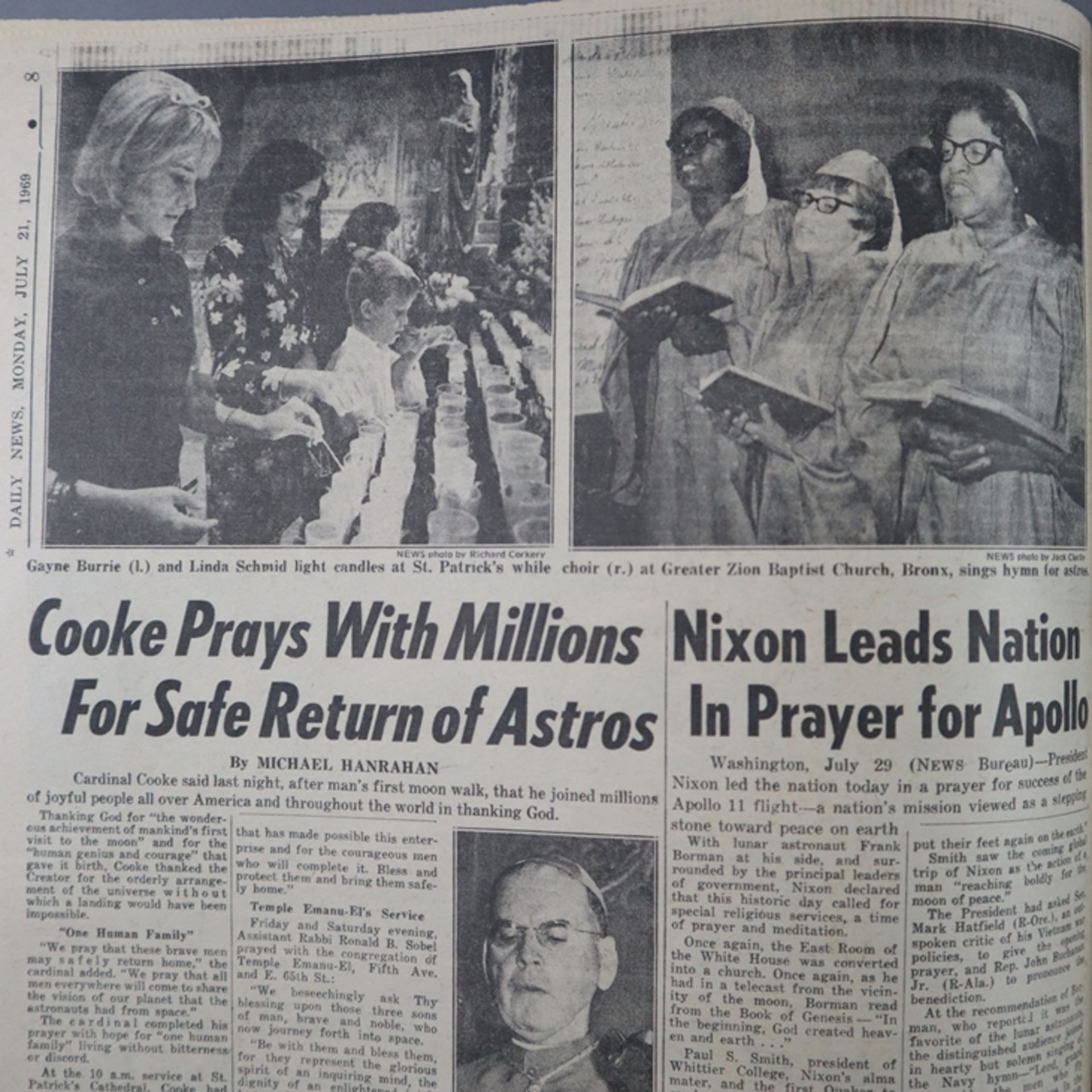 Original-Zeitung DAILY NEWS - N.Y. July 21, 1969 (21.Juli 1969), mit Bericht zur Apollo 11-Mondland - Bild 8 aus 16