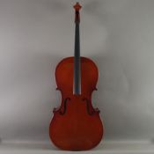 Cello - 4/4 Größe, Shimro, Korea, 2001, auf Faksimile-Zettel bezeichnet "Stradivari Copy / Shimro/ 