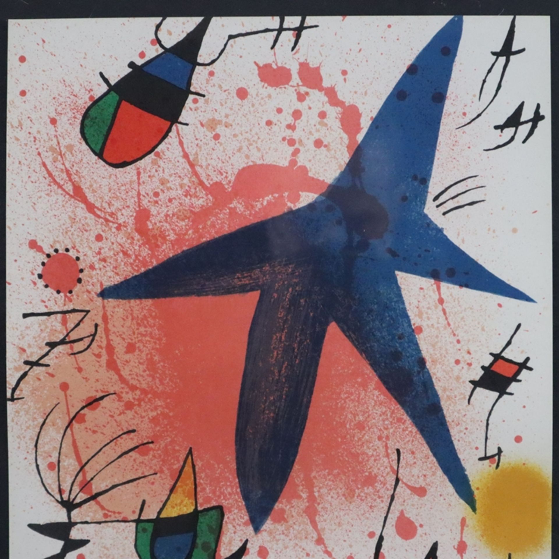 Miró, Joan (1893 Barcelona -1983 Mallorca) - "Blauer Stern", Farblithografie, 1972, Blattmaß ca. 31 - Image 3 of 4