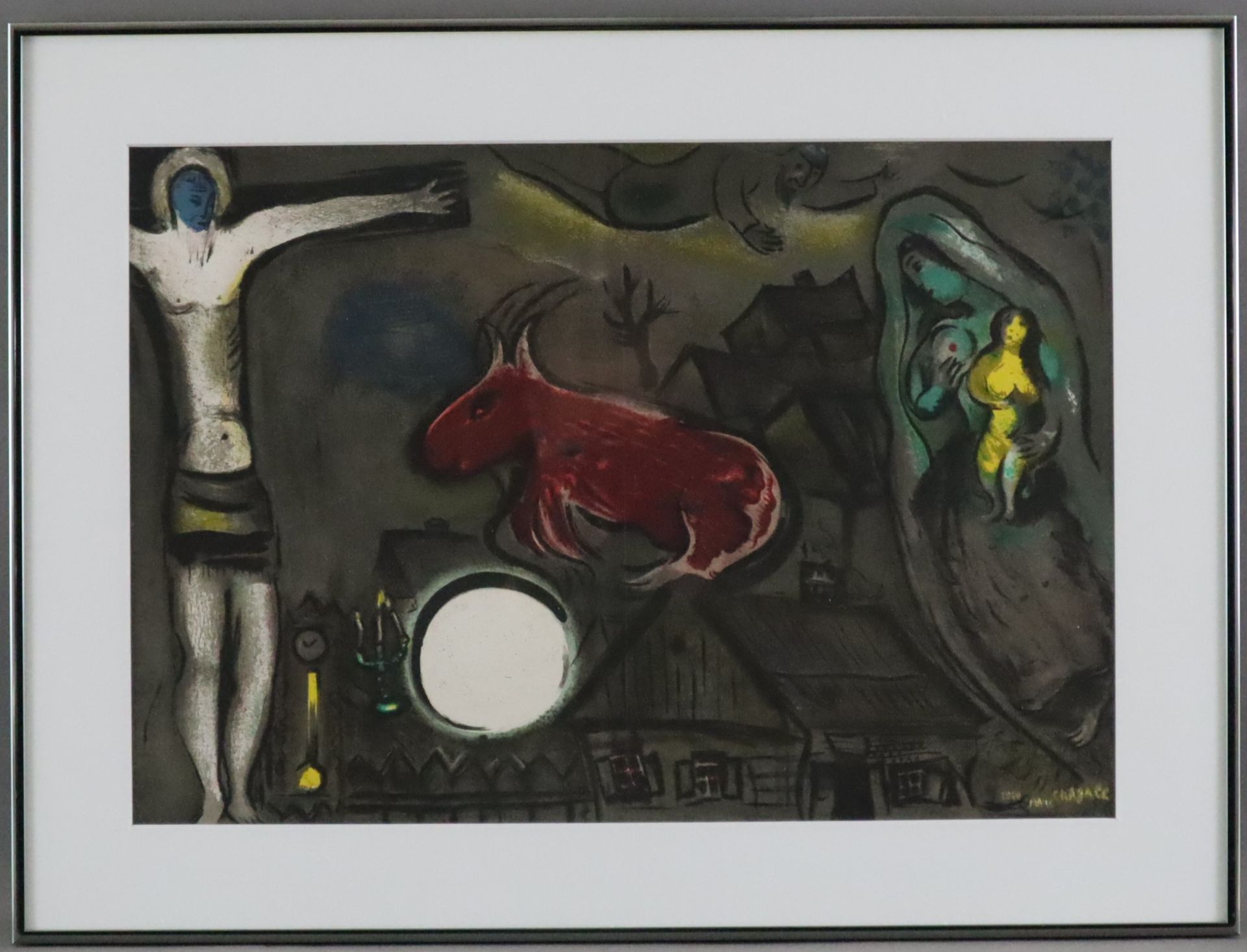 Chagall, Marc (1887 Witebsk - 1985 St. Paul de Vence) - "Kreuzigung", Farblithografie, im Stein sig - Bild 2 aus 6