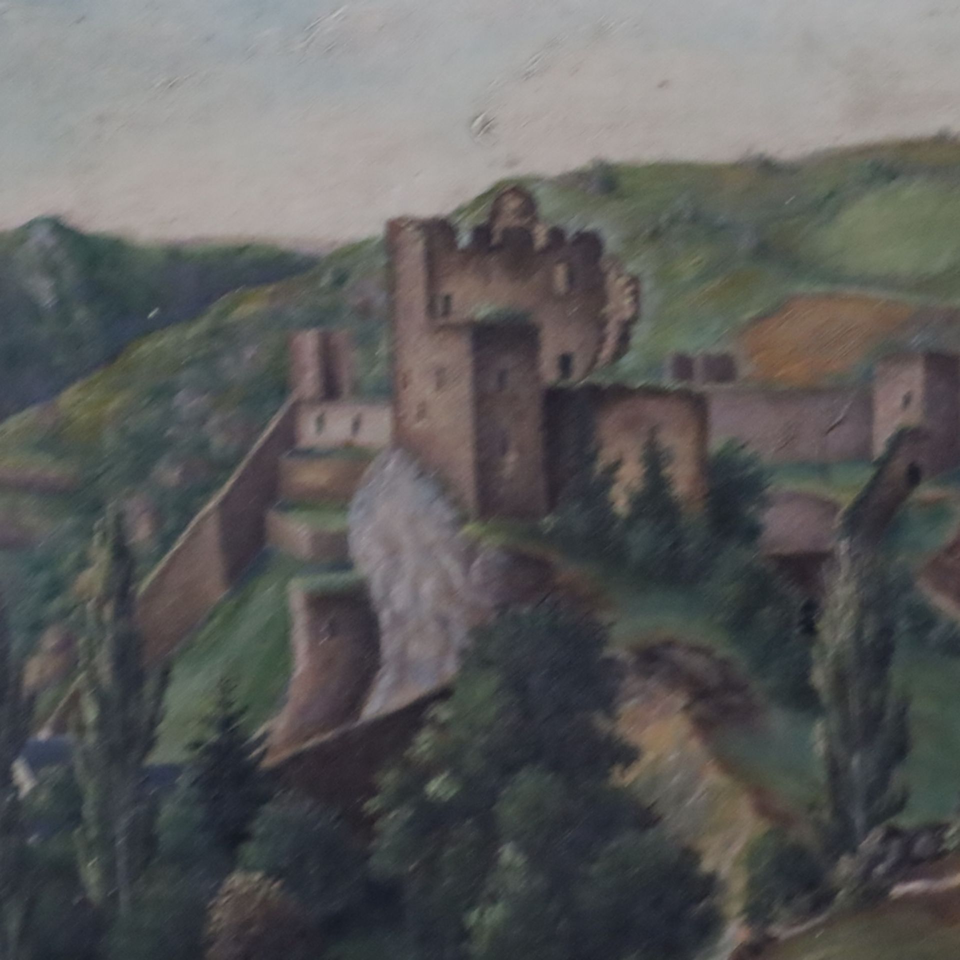 Unbekannt (19.Jh.) - "Balduinstan", 1881, Öl auf Leinwand, verso auf Keilrahmen datiert, betitelt u - Bild 3 aus 9