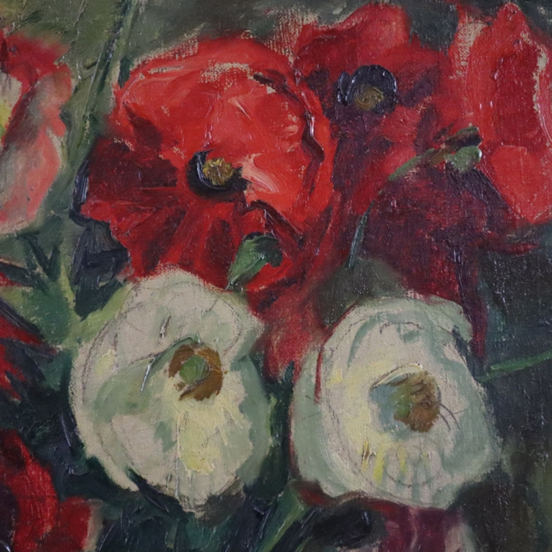 Lippmann, Karl Friedrich (1883 -Offenbach- 1957) - Stillleben mit Blumenstrauß, Öl auf Leinwand, re - Bild 6 aus 9