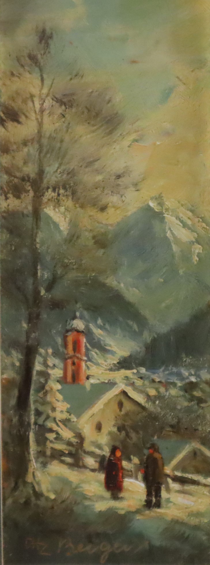 Berger, Heinrich (geb. 1898 München -1977, Landschaftsmaler, Mitglied im Kunstverein München) - "Im