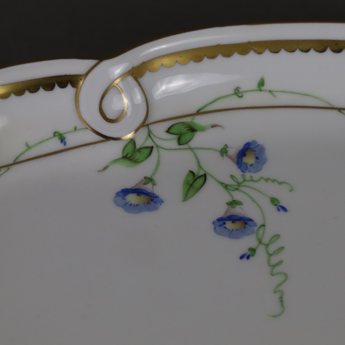 Kuchenplatte - Herend, Ungarn, Porzellan, Dekor "Nyon - Morning Glory", polychrome Handbemalung mit - Image 4 of 6