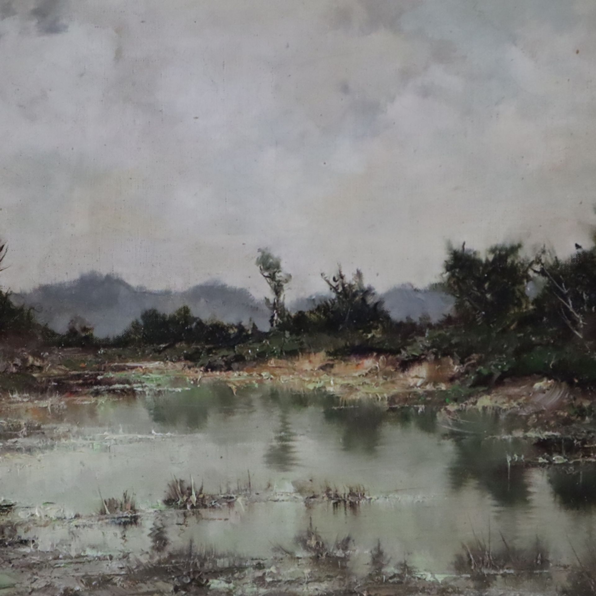 Bröcker, Ernst (1893 - München - 1963) - "Isar-Altwasser", Öl auf Leinwand, unten links signiert "E - Bild 3 aus 10