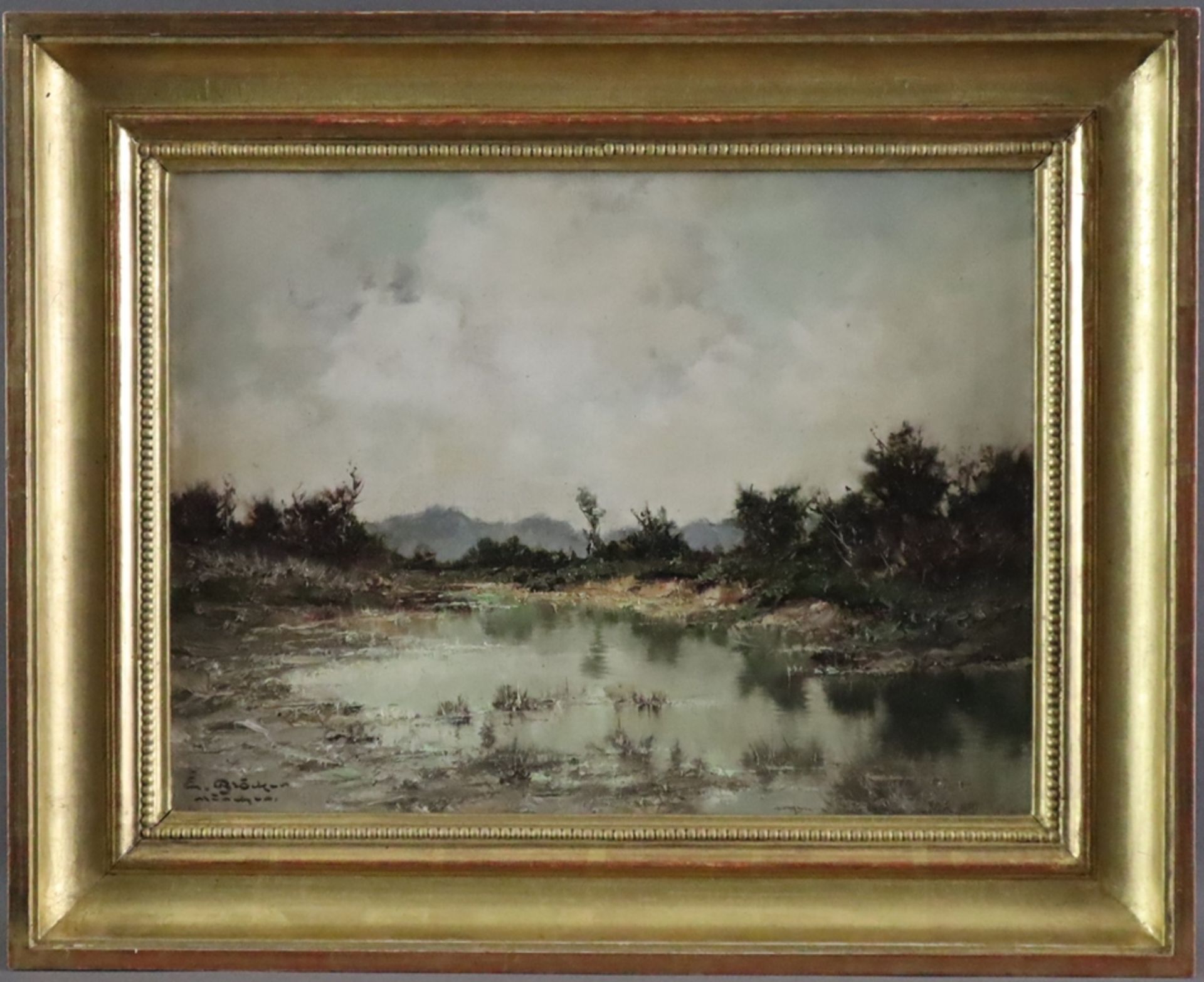 Bröcker, Ernst (1893 - München - 1963) - "Isar-Altwasser", Öl auf Leinwand, unten links signiert "E - Bild 2 aus 10